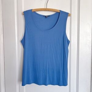 Eileen Fisher • Stretch Silk Tank top jersey knit shell cami scoop neck